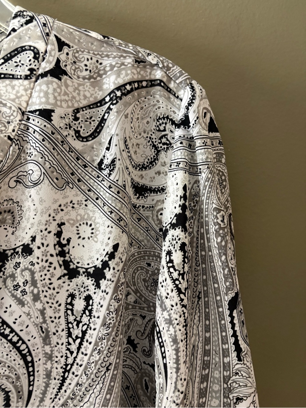 Talbots Black & White Paisley V-Neck Tunic Size 2X - Picture 5 of 12
